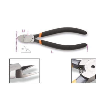Alicate cortante diagonal raso mod 1080D