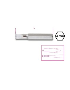 Punta con cabeza ranurada mod 1256LP