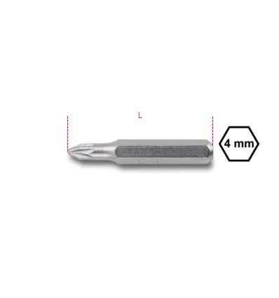 Punta con huella pozidriv mod 1256PZ