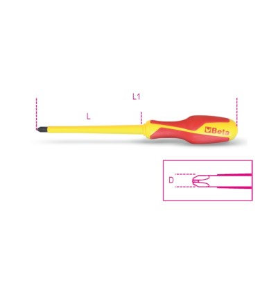 Destornillador para huella cruz phillips 1000V mod 1272MQ