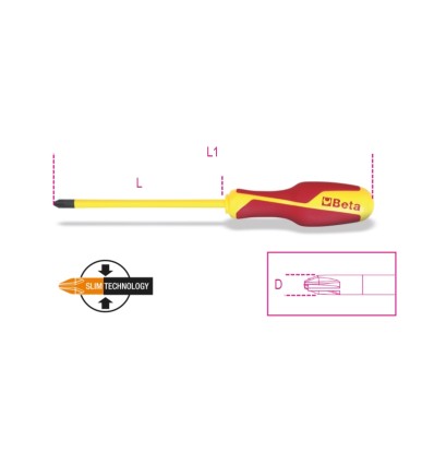Destornillador para huella pozidriv mod 1279MQ-F