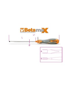 Destornillador con cabeza ranurada mod 1290HS