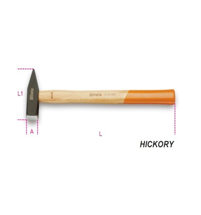 Martillo mecanico tipo aleman con mango de madera mod 1370