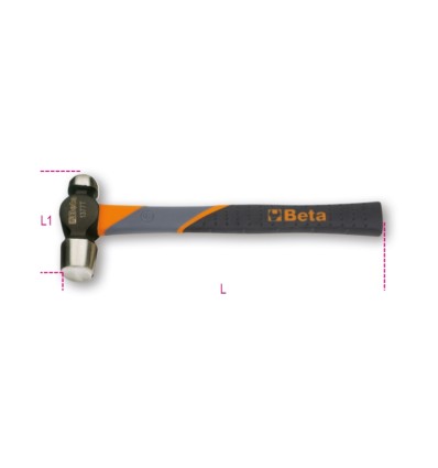 Martillo cabeza redonda de fibra mod 1377T