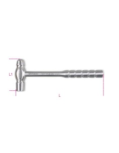 Martillo de cabeza redonda inoxidable mod 1377INOX