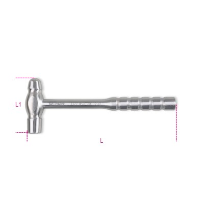 Martillo de cabeza redonda inoxidable mod 1377INOX