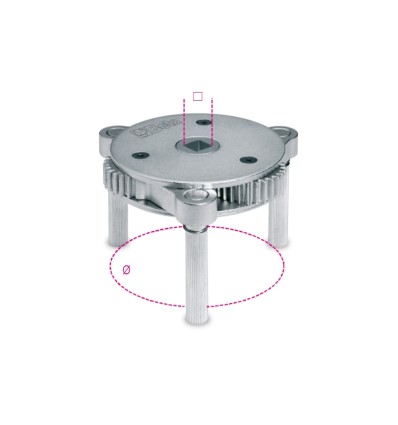 Llave para filtros de aceite 3 patas mod 1493