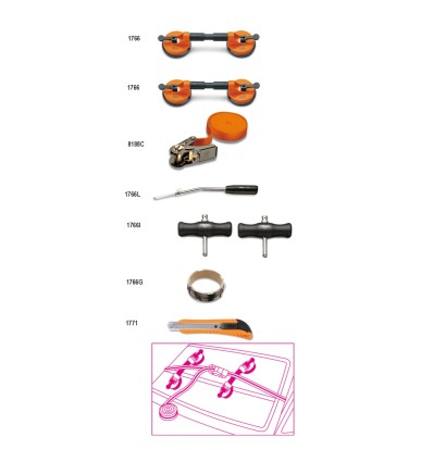 HERRAMIENTA 8 MM PARA CRISTALES AUTOMOVIL 1766/8