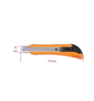 CUTTER 18 MM CON 2 HOJAS DE REPUESTO 1771