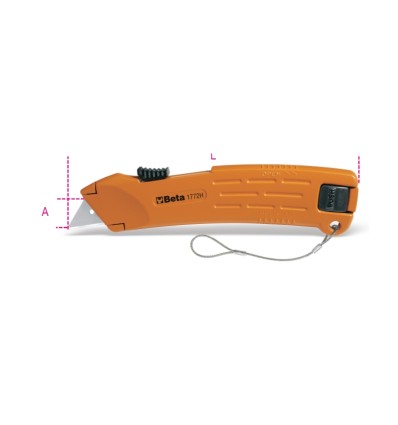 CUTTER SEGURIDAD CUCHILLA RETRACTIL 1772H-HS