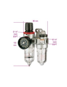 FILTRO REGULADOR LUBRICADOR 1/4 PULGADAS 1919FE1/4