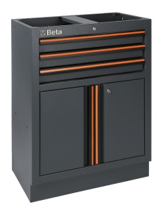 MODULO FIJO 3 CAJONES 2 PUERTAS C45PRO M3A