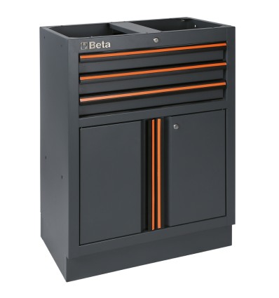 MODULO FIJO 3 CAJONES 2 PUERTAS C45PRO M3A