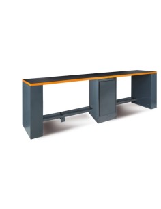 BANCO TRABAJO DOBLE 4M NARANJA C55BO/D4