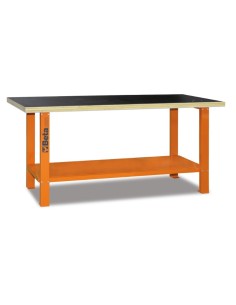 Banco de trabajo con estante de madera mod C56B