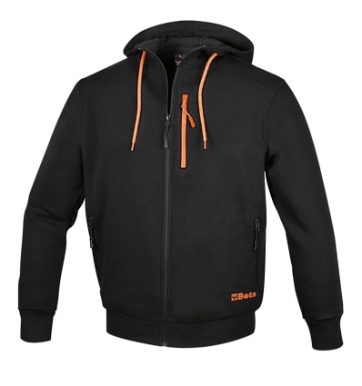 Sudadera con cremallera larga y capucha mod 7665N