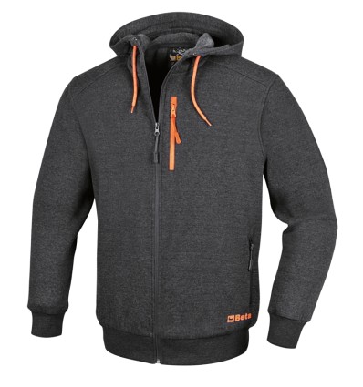 Sudadera con cremallera larga y capucha mod 7665G
