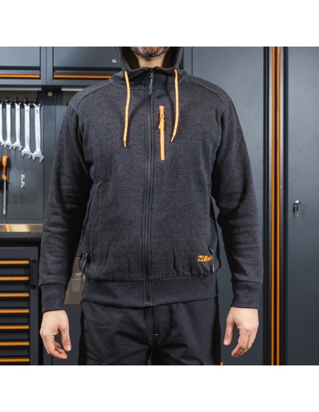 Sudadera con cremallera larga y capucha mod 7665G