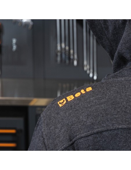 Sudadera con cremallera larga y capucha mod 7665G