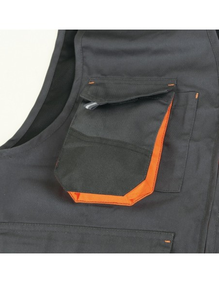 Chaleco de trabajo gris mod 7907G