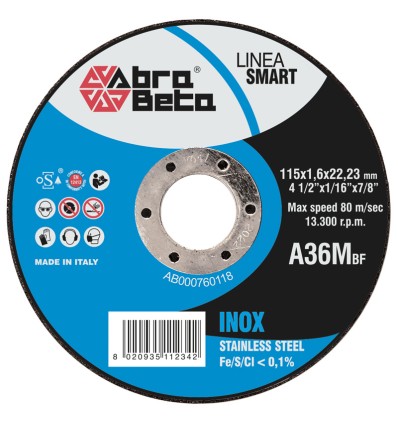DISCO DE CORTE ACERO INOX CP A36M
