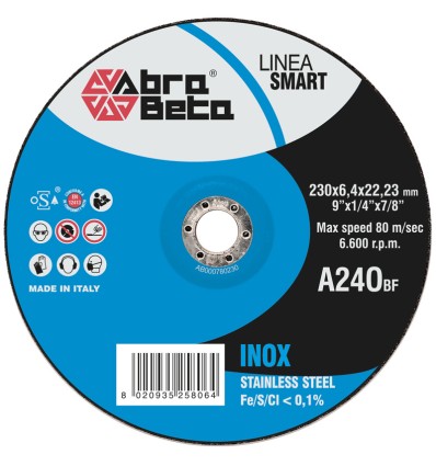 DISCO DE DESBASTE ACERO INOX CD A24O