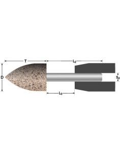 MUELA OJIVAL INOX A-AB30Q5B CON MANGO