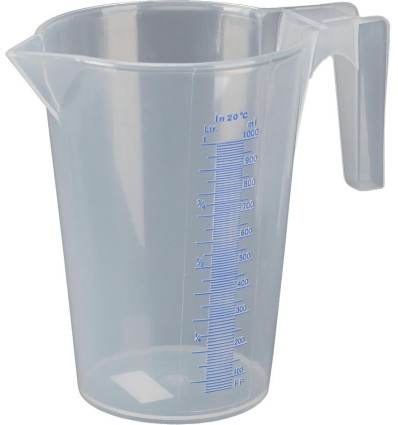 Recipiente polipropileno transparente graduado