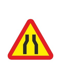 SEÑAL METALICA PELIGRO ESTRECHAMIENTO CALZADA TP-17