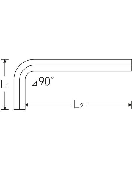 Llave acodada hexagonal corta niquelada mod 10760