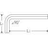Llave acodada hexagonal corta niquelada mod 10760