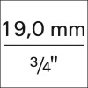 Alargadera de 3/4 pulgadas