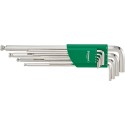 Juego 9 llaves allen hexagonales punta bola 1,5-10 mm 10767/9
