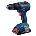 TALADRO PERCUTOR SIN ESCOBILLAS GSB 18V-55 2 BAT 4,0AH + CARGADOR + LBOXX