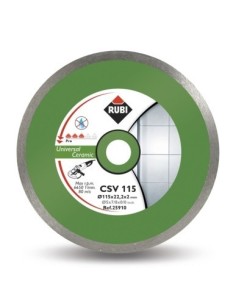 DISCO CORTE PORCELAN. B/CONT 115X22.2 MM DIAM CSV115PRO RUBI
