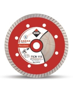 DISCO CORTE PORCELAN. B/CONT 115X1.2 MM TURBO DIAM RUBI