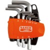 LLAVE ALLEN HEXAG. 1,5-10MM ACODADA NIQ BAHCO 9 PZ