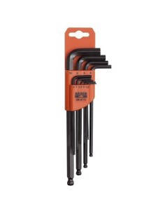 LLAVE ALLEN P/BOLA 1.5-10MM LARGA ACODADA BAHCO 8 PZ