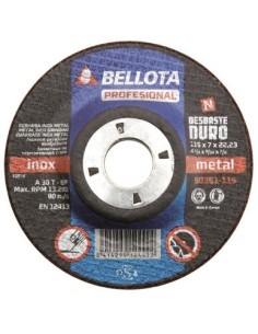 DISCO DESBASTE METAL 115X7X22 MM BELLOTA