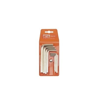 LLAVE ALLEN HEXAG. 2,0-08MM ACODADA NIQ BAHCO 8 PZ
