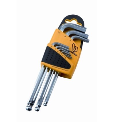 LLAVE ALLEN P/BOLA 1,5-10MM ACODADA BIANDITZ 9 PZ