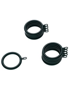 ANILLA CORTINA NEGRA HOGAR NEG AMIG 10 PZ