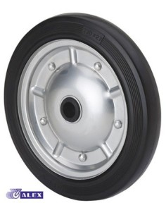 RUEDA FIJA MACIZA 200MM 2-0209 B/20X44 160KG.ROD B/GOMA NEG