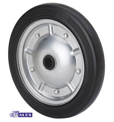 RUEDA FIJA MACIZA 200MM 2-0209 B/20X44 160KG.ROD B/GOMA NEG