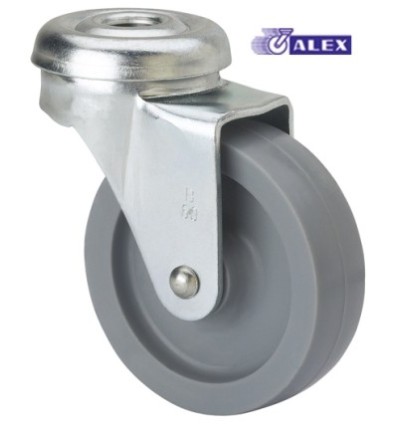 RUEDA GIR 030MM 3-0005 AG/PAS 015KG.LISO PP GR BD BP ALEX