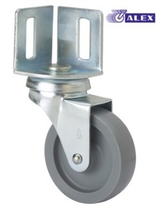 RUEDA GIR 040MM 3-0009 ANGULO RANURADO 022KG.LISO PP GR B BP