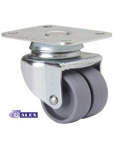 RUEDA GIR.DBLE 040MM 3-0012 PL.070X055 040KG.LISO PP GR IB B