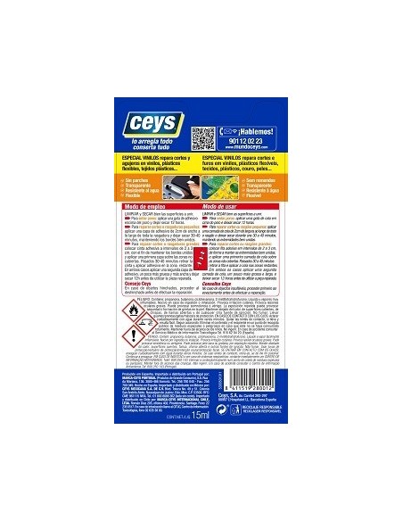 ADHESIVO PLASTICOS FLEX 15 ML VINICEYS CEYS