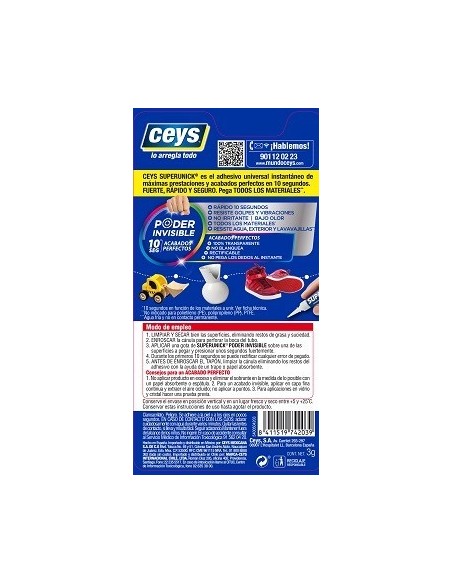 ADHESIVO INSTANTANEO FLEX 3 GR UNICK CEYS
