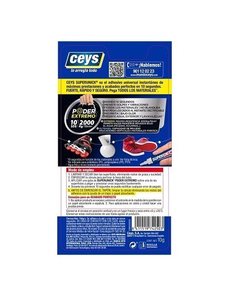 ADHESIVO INSTANTANEO FLEX 10 GR TRA GEL SUPERUNICK CEYS